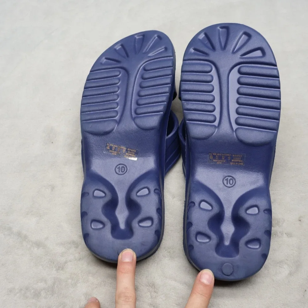 Athletic Works Mens 10M Sandals‎ Blue McFadden Slide Synthetic Comfort Beach